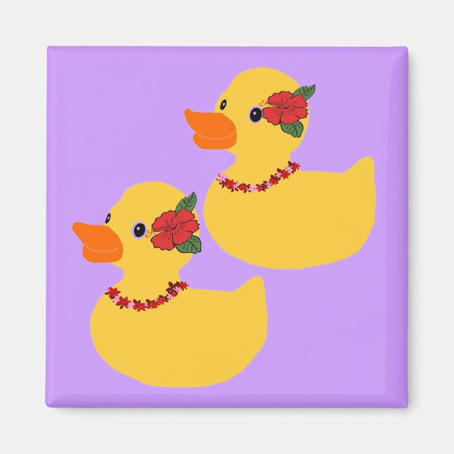 Imán de patos de Aloha (Frente)