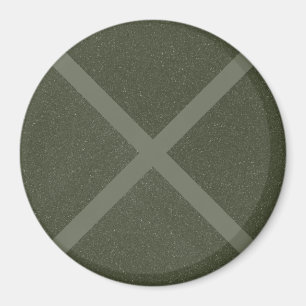 Imán de Patrón Cruzado Verde Musgo