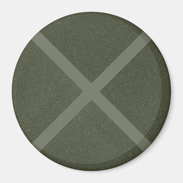 Imán de Patrón Cruzado Verde Musgo (Frente)