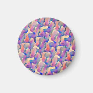 Imán de patrón de acuarela multicolor