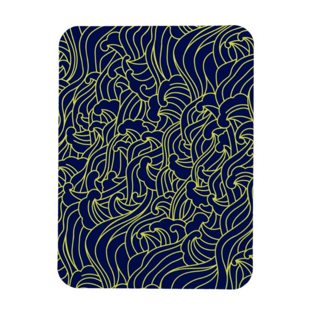 Imán de patrón de arte japonés (Vertical)