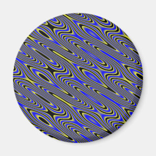 Imán de patrón de rotación amarillo azul negro