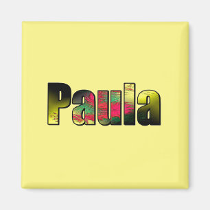 Imán de Paula Square en amarillo