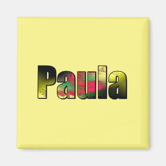 Imán de Paula Square en amarillo