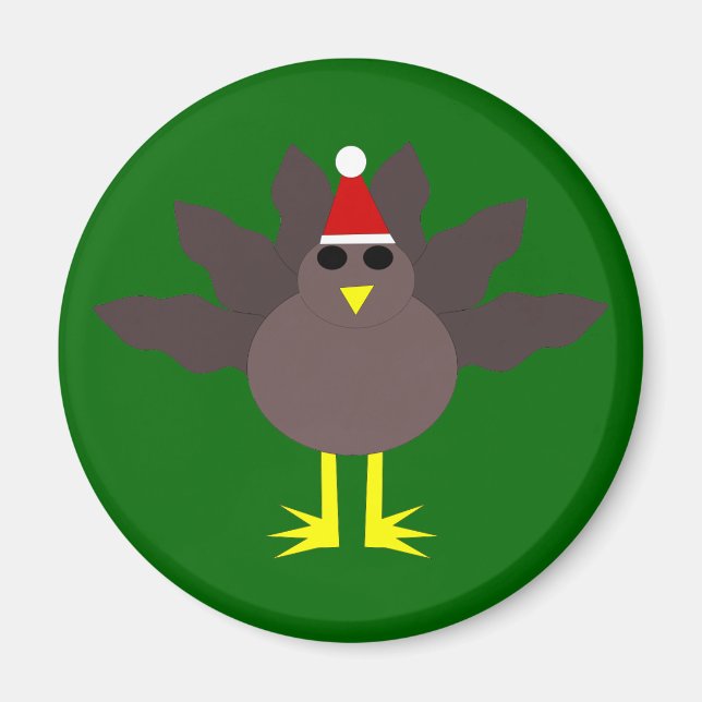 Imán de pavo de Navidad lindo (Frente)