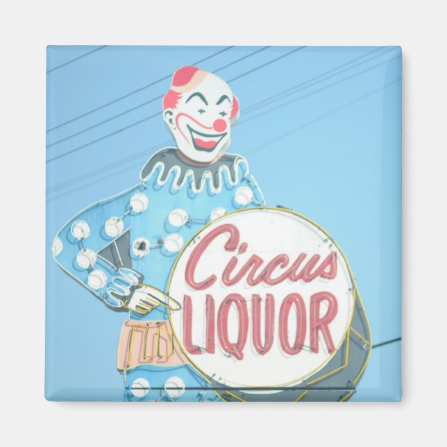 Imán de Payaso de Liquor Circus (Frente)