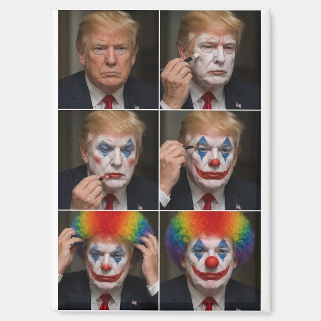 Imán de payaso de Trump (Anverso)