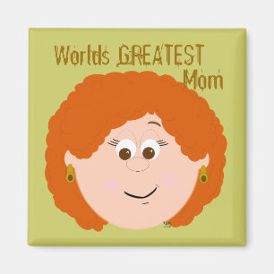 Imán de Pelo Rojo de la Mejor Mamá del Mundo