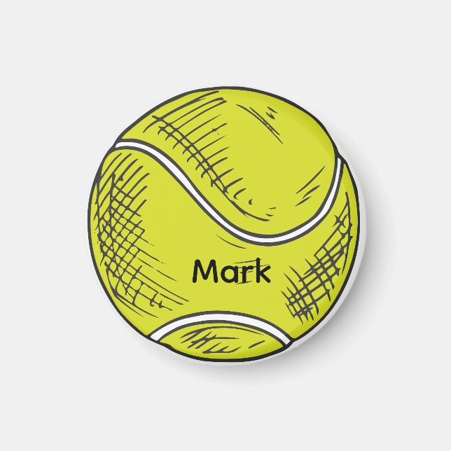 Imán de pelota de tenis (Frente)
