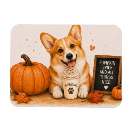 Imán de Pembroke Welsh Corgi Pumpkin Spice