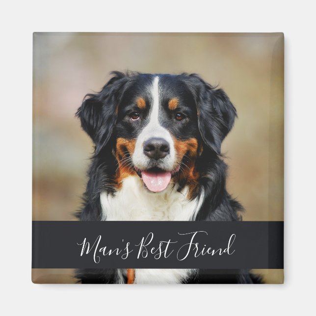 Imán de perro con foto personalizada (Frente)