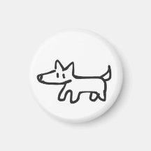 imán de perro largo