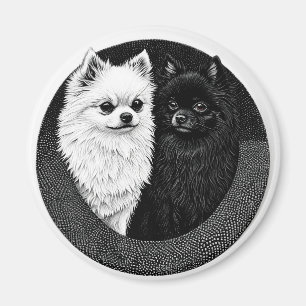 Imán de perro Spitz japonés para regalo de amantes