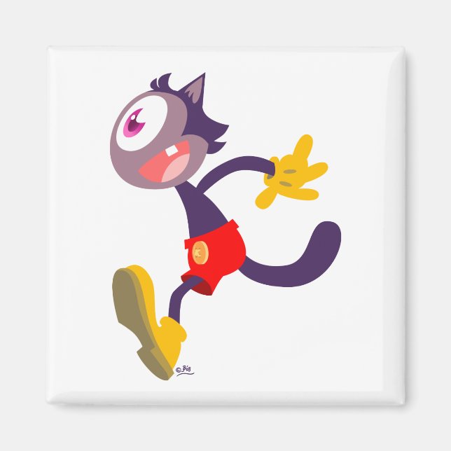 Imán de personalizado de gato monocultivo (Frente)