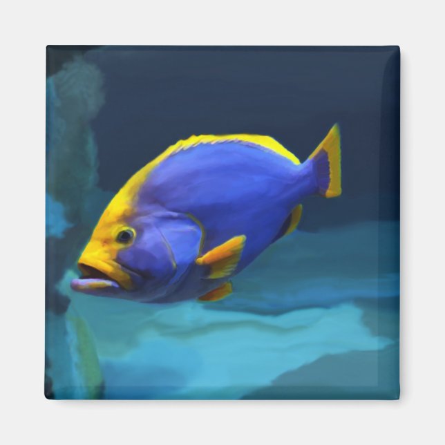 Imán de pescado azul (Frente)