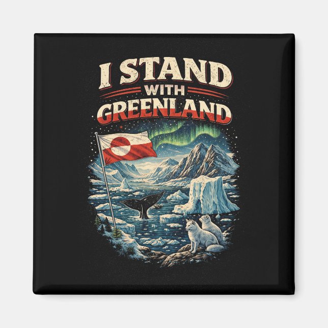Imán De pie con Groenlandia (Frente)