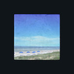 Imán De Piedra 5 paraguas<br><div class="desc">5 sombrilla de playa foto de la playa de la isla Luna de miel en Florida</div>