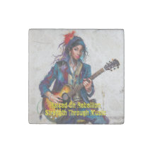 Arte guitarista de Chica rebelde personalizado Ins