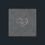 Imán De Piedra Boda encantador y atractivo del corazón del amor<br><div class="desc">Puede cambiar fácilmente las fuentes y los colores. También puede agregar su logotipo y la imagen de fondo como desee.</div>