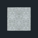 Imán De Piedra broche de encaje de damasco blanco elegante<br><div class="desc">encaje Damask - blanco sobre blanco - Este es un diseño sencillo de damasco de encaje blanco.</div>