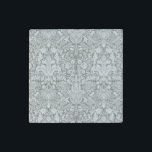 Imán De Piedra broche de encaje de damasco blanco elegante<br><div class="desc">encaje Damask - blanco sobre blanco - Este es un diseño sencillo de damasco de encaje blanco.</div>