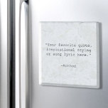 Imán De Piedra Crear su propia cotización<br><div class="desc">Crea tu propio imán de piedra de cita personalizado. Presenta una tipografía de máquina de escribir minimalista.</div>