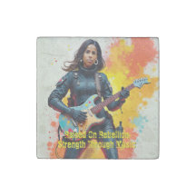Personalizado Chica arte guitarista Inspirador