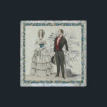 Imán De Piedra Pintura del matrimonio Boda victoriano de 1844<br><div class="desc">William Morris y pareja Boda - Una imagen antigua de una novia y un novio de 1844. Dibujo de diseño gráfico.</div>