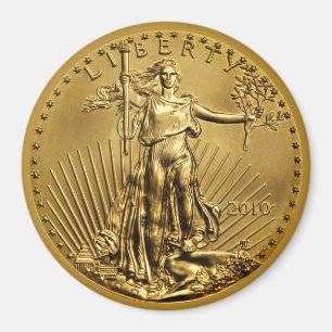 Imán de pieza de oro de Lady Liberty EE. UU.