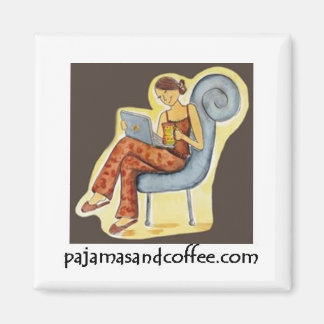 Imán de pijamas y café