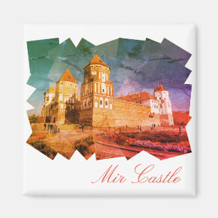 Imán de pintura arquitectónica del castillo Mir de