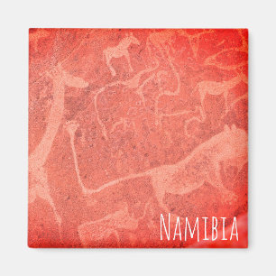 Imán de pintura de arte rock africano de Namibia