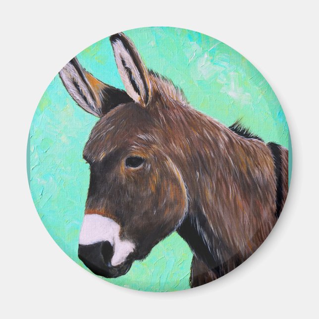 Imán de pintura de burro (Frente)