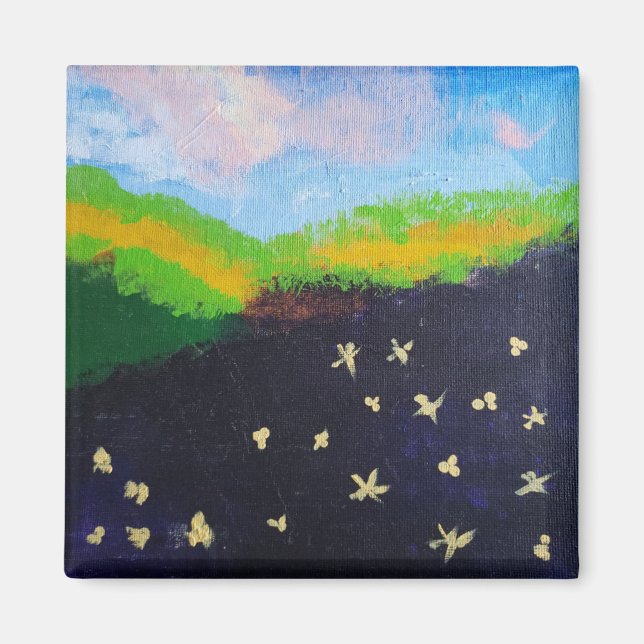 imán de pintura de paisaje oscuro de jamie (Frente)