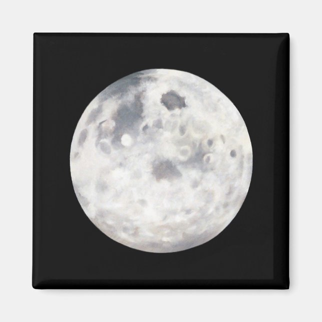 Imán de pintura lunar completa (Frente)