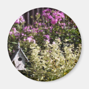 Imán de pintura Pastel de Jardín de Flores