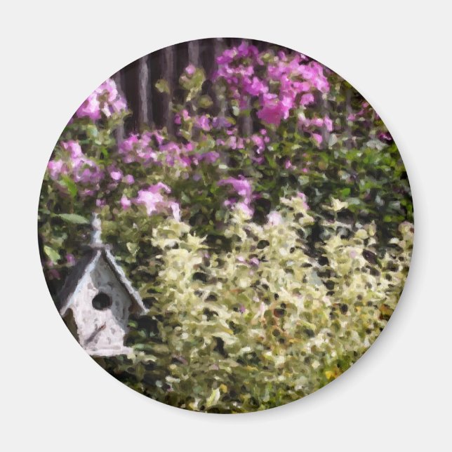 Imán de pintura Pastel de Jardín de Flores (Frente)