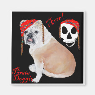Imán de Pirata de Bulldog Inglés