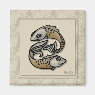 Imán de Piscis de la muestra del zodiaco