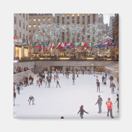 imán de pista de patinaje sobre Rockefeller Center