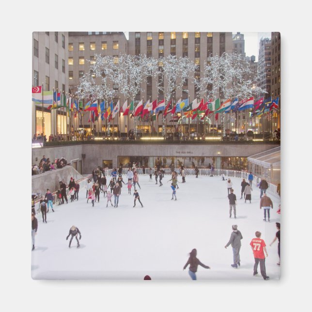 imán de pista de patinaje sobre Rockefeller Center (Frente)