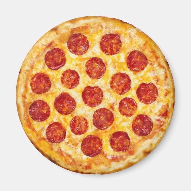 imán de pizza de pepperoni para los amantes de la  (Frente)