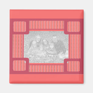 imán de plantilla de rayas rosas