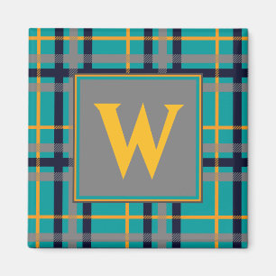 Imán de plástico azul y Naranja