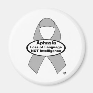 Imán de plata de la cinta de la afasia