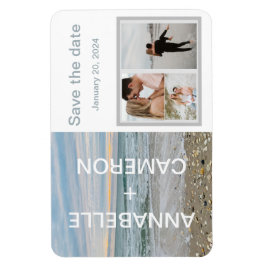 Imán de playa azul Shell guardar la plantilla de f