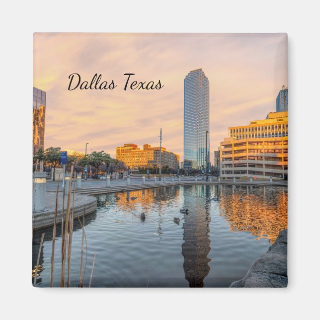 Imán de Plaza Pond Morning Square (Frente)