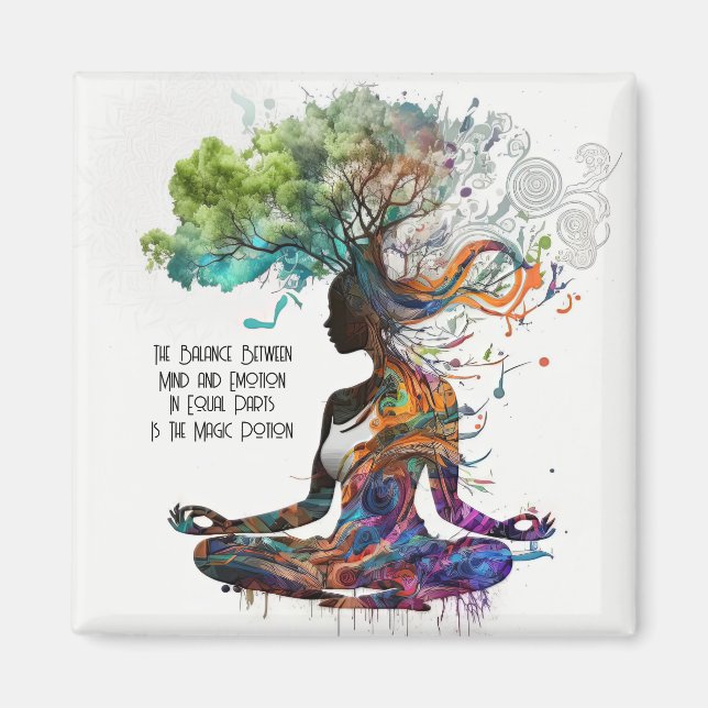 Imán de Poción Mágica de Mujer Inspirada (Frente)