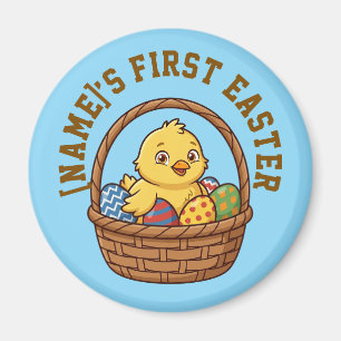 Imán de Pollito de Pascua   Vinilo Brillante