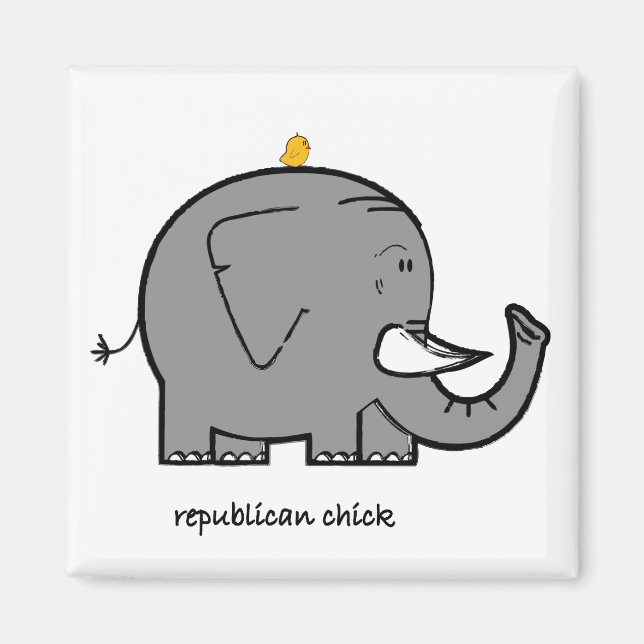 imán de pollo republicano (Frente)